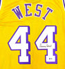Los Angeles Lakers Jerry West Autographed Yellow Jersey Beckett BAS Stock #234693