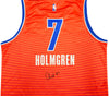 Oklahoma City Thunder Chet Holmgren Autographed Red Fanatics Jersey Size XL Beckett BAS Witness Stock #234063