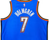 Oklahoma City Thunder Chet Holmgren Autographed Blue Nike Swingman Icon Edition Jersey Size 52 Beckett BAS Witness Stock #234060