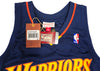 Golden State Warriors Stephen Curry Autographed Blue Authentic Mitchell & Ness 09-10 HWC Swingman Rookie Year Replica Jersey Size L JSA Stock #234075