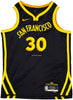 Golden State Warriors Stephen Curry Autographed Black Nike Swingman City Edition Jersey Size 48 Beckett BAS Witness Stock #234086