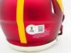 Mike Sainristil Autographed Washington Commanders Maroon Speed Mini Helmet Beckett BAS Witness Stock #234649