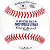 Cristian Javier Autographed Official 2022 World Series Logo MLB Baseball Houston Astros Beckett BAS Witness Stock #220452