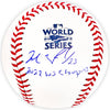 Michael Brantley Autographed Official 2022 World Series Logo MLB Baseball Houston Astros "2022 WS Champions" Beckett BAS Witness Stock #220455