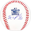 Michael Brantley Autographed Official 2022 World Series Logo MLB Baseball Houston Astros Beckett BAS Witness Stock #220456