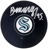 Andre Burakovsky Autographed Official Seattle Kraken Logo Hockey Puck Fanatics Holo Stock #208686