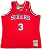Philadelphia 76ers Allen Iverson Autographed Red Authentic Mitchell & Ness 2002-03 HWC Swingman Jersey Size XXL Beckett BAS Witness Stock #220415