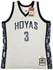 Georgetown Hoyas Allen Iverson Autographed Grey Authentic Mitchell & Ness 1995-96 College Vault Jersey Size L Beckett BAS Witness Stock #220416