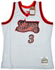 Philadelphia 76ers Allen Iverson Autographed Grey Authentic Mitchell & Ness 1997-98 HWC Swingman Jersey Size L Beckett BAS Witness Stock #220429