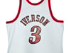Philadelphia 76ers Allen Iverson Autographed Grey Authentic Mitchell & Ness 1997-98 HWC Swingman Jersey Size XL Beckett BAS Witness Stock #220430