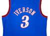 Philadelphia 76ers Allen Iverson Autographed Blue Authentic Mitchell & Ness 1999-00 HWC Swingman Jersey Size XXL Beckett BAS Witness Stock #220420