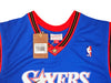 Philadelphia 76ers Allen Iverson Autographed Blue Authentic Mitchell & Ness 1999-00 HWC Swingman Jersey Size XL Beckett BAS Witness Stock #220419