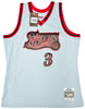 Philadelphia 76ers Allen Iverson Autographed Grey Authentic Mitchell & Ness 1997-98 HWC Swingman Jersey Size L Beckett BAS Witness Stock #220428