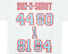 Houston Oilers Run & Shoot Autographed White Jersey With 5 Signatures Including Warren Moon Beckett BAS Witness Stock #220385