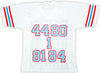 Houston Oilers Run & Shoot Autographed White Jersey With 5 Signatures Including Warren Moon Beckett BAS Witness Stock #220385