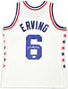 Philadelphia 76ers Julius "Dr. J" Erving Autographed White Authentic Mitchell & Ness 2-10-1985 HWC Swingman All Star Jersey Size L Beckett BAS Witness Stock #220409