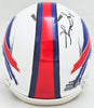 Thurman Thomas Autographed Buffalo Bills White Speed Mini Helmet Beckett BAS Witness Stock #220470