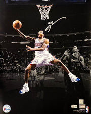 Allen Iverson Autographed Framed 16x20 Photo Philadelphia 76ers Beckett BAS Witness Stock #265806