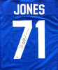 Seattle Seahawks Walter Jones Autographed Blue Jersey "HOF '14" MCS Holo Stock #72404