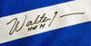 Seattle Seahawks Walter Jones Autographed Blue Jersey "HOF '14" MCS Holo Stock #72404