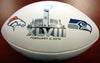Michael Robinson Autographed White Super Bowl Logo Football Seattle Seahawks MCS Holo Stock #78970