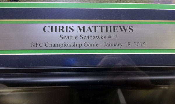 Chris Matthews Autographed Framed 8x10 Photo Seattle Seahawks The Recovery MCS Holo Stock #90588
