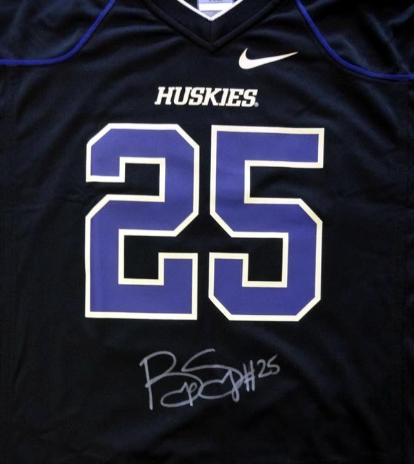 Washington Huskies Bishop Sankey Autographed Black Nike Jersey Size XL MCS Holo Stock #73080