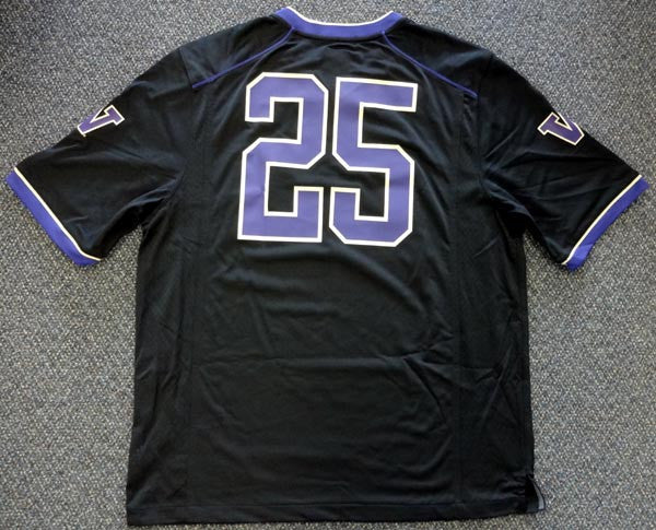 Washington Huskies Bishop Sankey Autographed Black Nike Jersey Size L MCS Holo Stock #73081