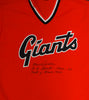 New York Giants Travis Jackson Autographed Red Jersey "NY Giants 1922-36, Hall Of Fame 1982" PSA/DNA #W07958