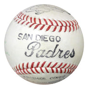 Hank Aaron Autographed Padres Baseball Atlanta Braves "Best Wishes & #563" Vintage PSA/DNA #W05047