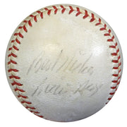 Willie Mays Autographed NL Giles Baseball San Francisco Giants "Best Wishes" 1950's Vintage Signature PSA/DNA #Z05624