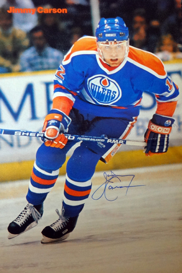 Jimmy Carson Autographed Magazine Poster Photo Edmonton Oilers PSA/DNA #U93725