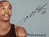 Sugar Ray Leonard Autographed 12x18 Everlast Poster Photo PSA/DNA #Z83235