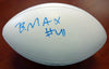 Byron Maxwell Autographed White Logo Football Seattle Seahawks MCS Holo Stock #76412