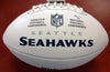 Byron Maxwell Autographed White Logo Football Seattle Seahawks MCS Holo Stock #76412