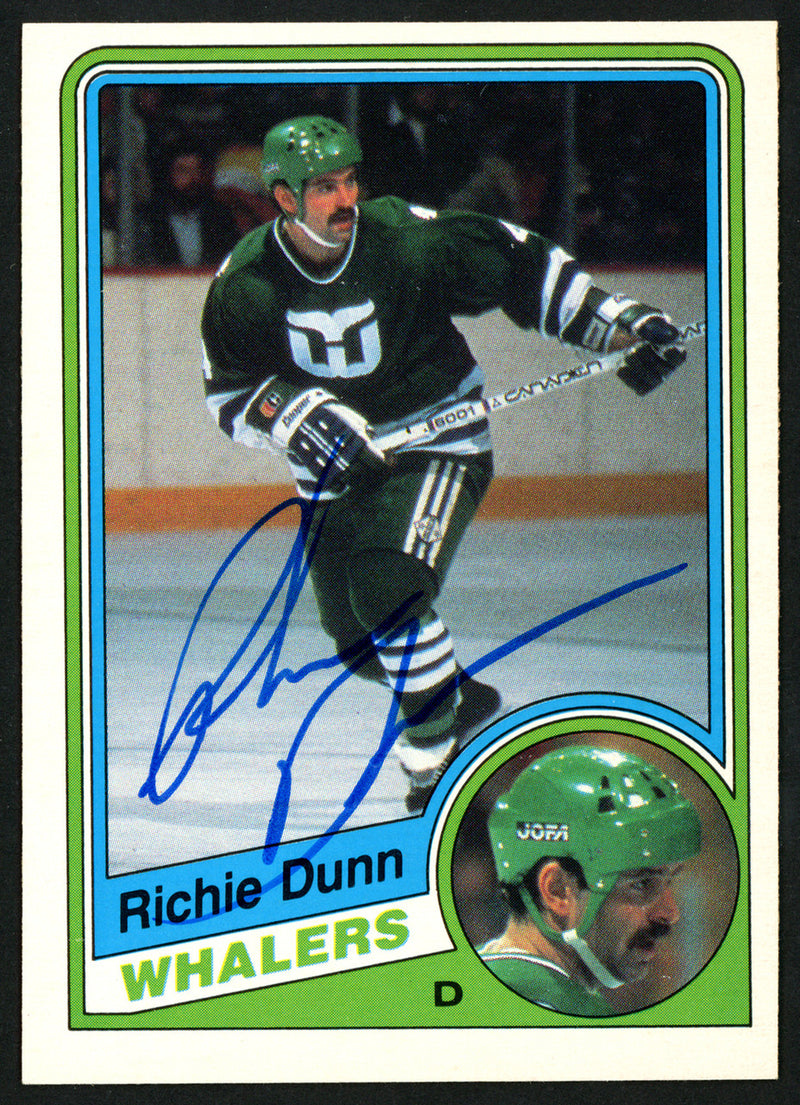 Richie Dunn Autographed 1984-85 O-Pee-Chee Card #69 Hartford Whalers SKU #151790