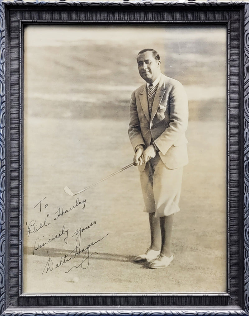 Walter Hagen Autographed Framed 10x13 Photo "To Bill, Sincerely Yours" Beckett BAS #AB72804