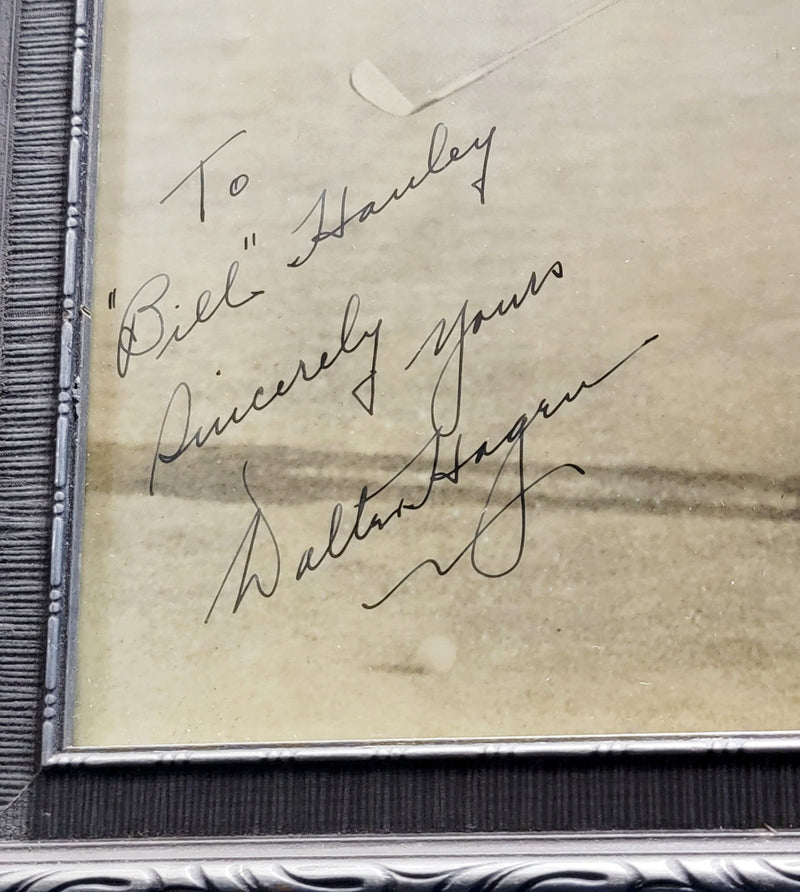 Walter Hagen Autographed Framed 10x13 Photo "To Bill, Sincerely Yours" Beckett BAS #AB72804
