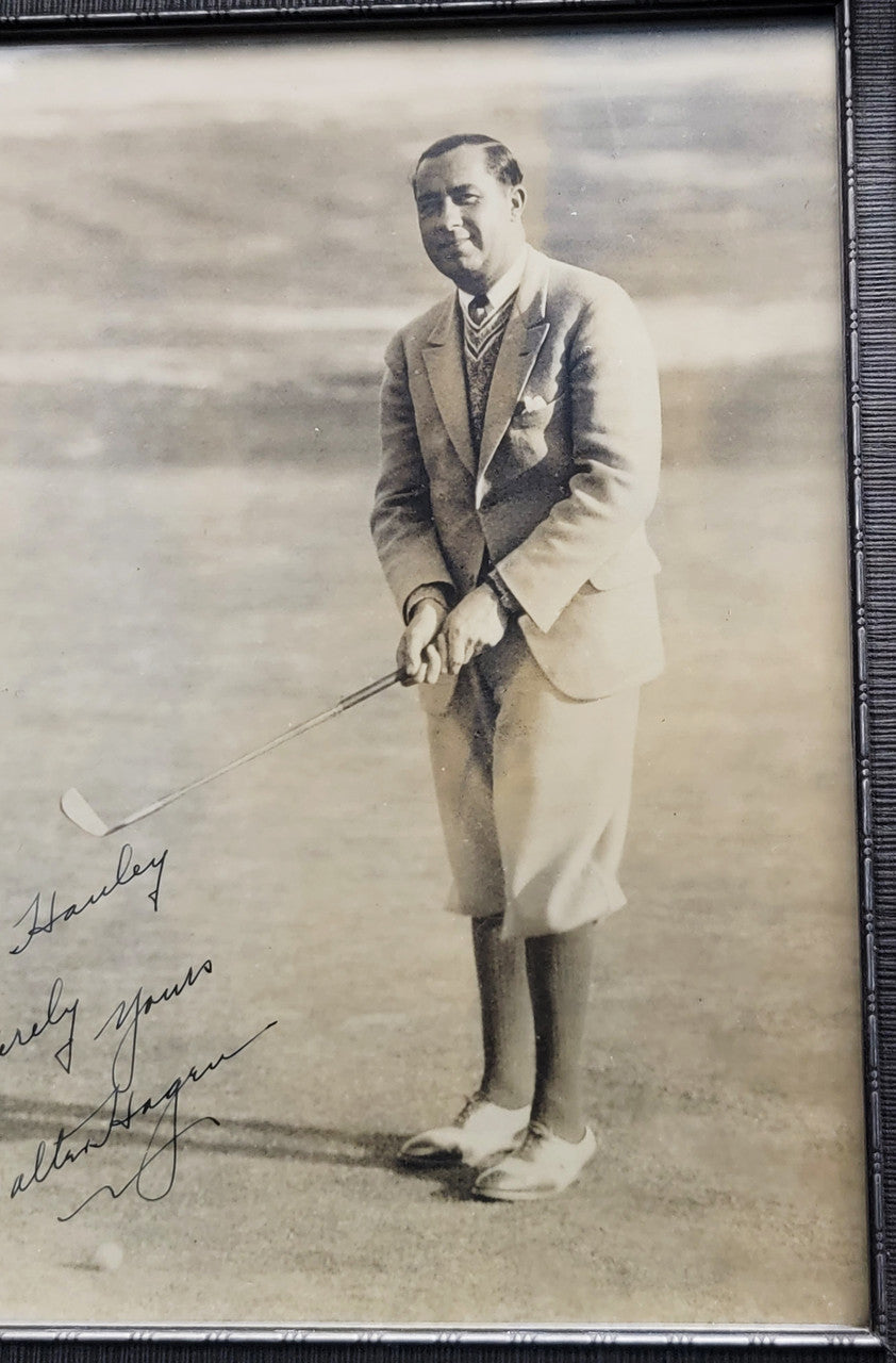 Walter Hagen Autographed Framed 10x13 Photo "To Bill, Sincerely Yours" Beckett BAS #AB72804