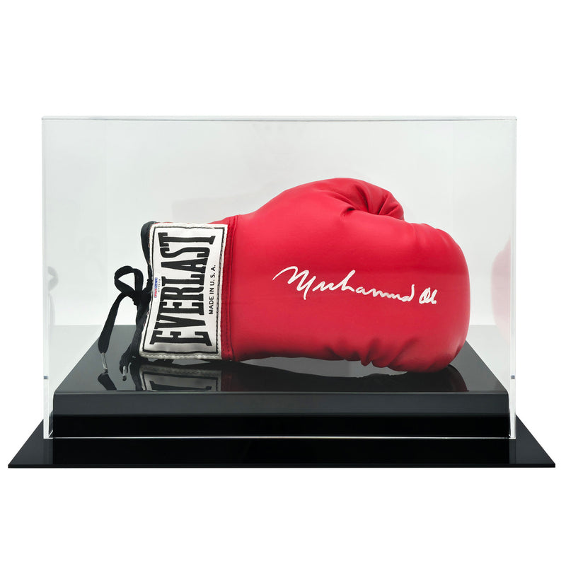 Single Acrylic Boxing Glove/Football Horizontal Display Case - Black Base Stock #215543