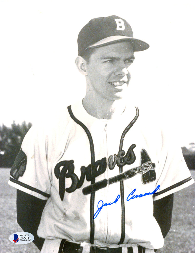 Jack Cusick Autographed 8x10 Photo Boston Braves Beckett BAS #E46318