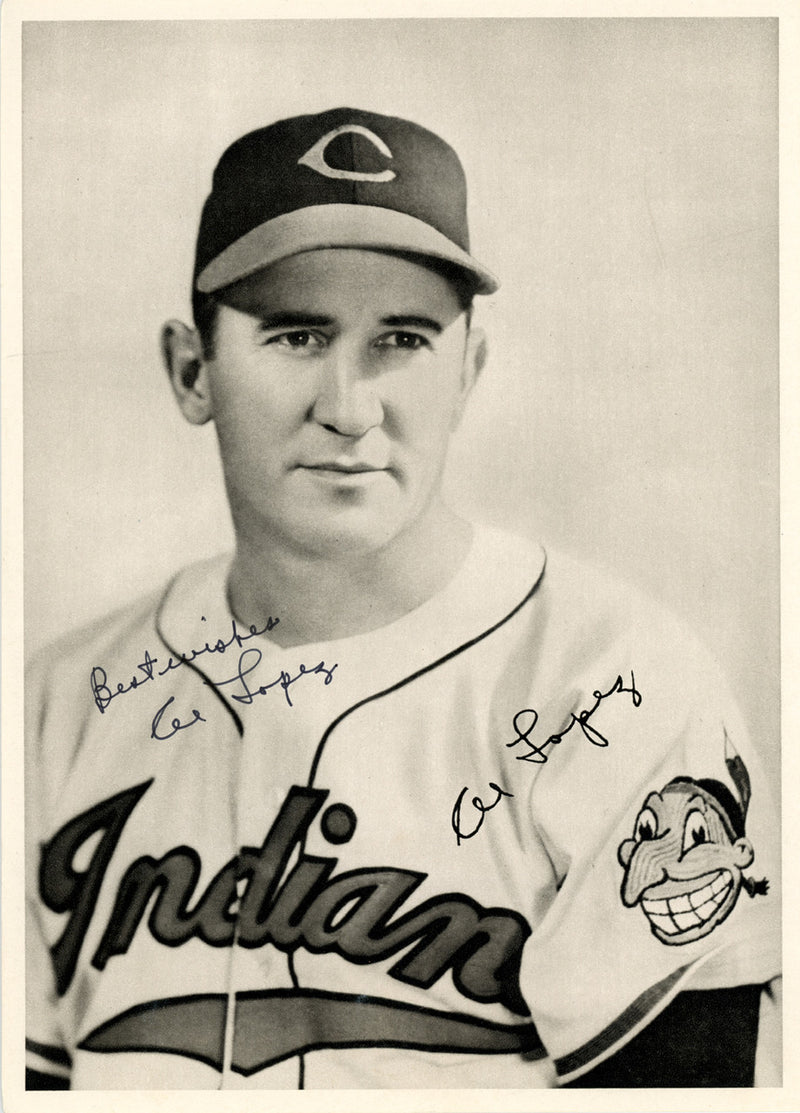 Al Lopez Autographed 6.5x9 Photo Picture Pack Cleveland Indians "Best Wishes" Beckett BAS #F98292