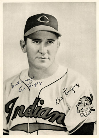 Al Lopez Autographed 6.5x9 Photo Picture Pack Cleveland Indians "Best Wishes" Beckett BAS #F98292