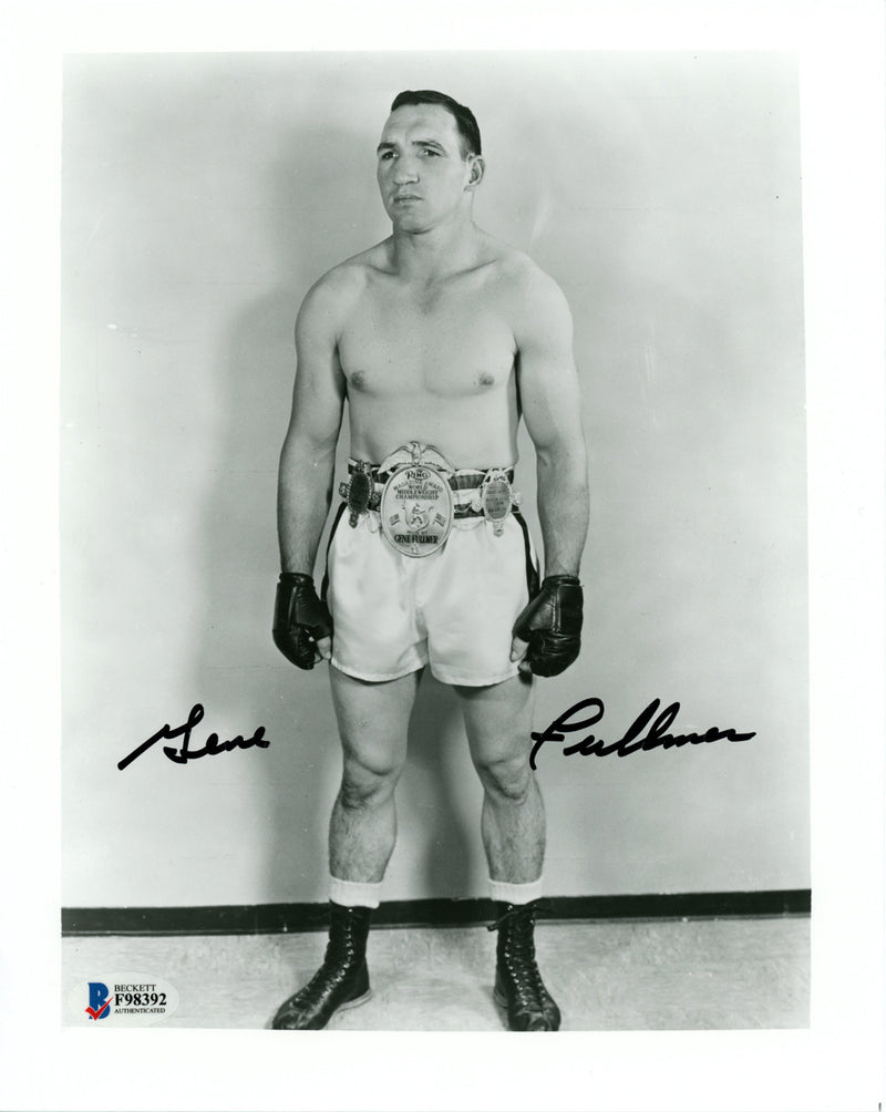 Gene Fullmer Autographed 8x10 Photo Beckett BAS #F98392