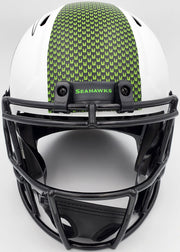 Russell Wilson Autographed Seattle Seahawks White Lunar Eclipse Full Size Speed Replica Helmet RW Holo & Beckett BAS Stock #194002