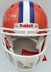 Travis Etienne Autographed Clemson Tigers Orange Full Size Authentic Speed Helmet Beckett BAS Stock #193992