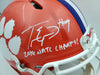 Travis Etienne Autographed Clemson Tigers Orange Full Size Authentic Speed Helmet "2018 Natl Champs!" Beckett BAS Stock #193991