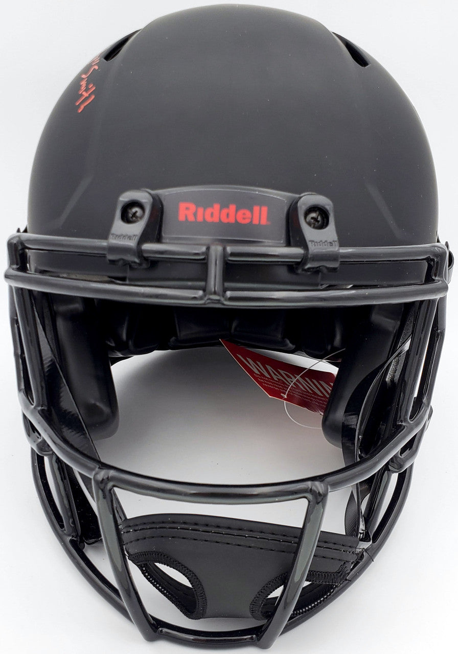 Devonta Smith Autographed Alabama Crimson Tide Eclipse Black Full Size Authentic Speed Helmet "Smitty" Beckett BAS Stock #191977