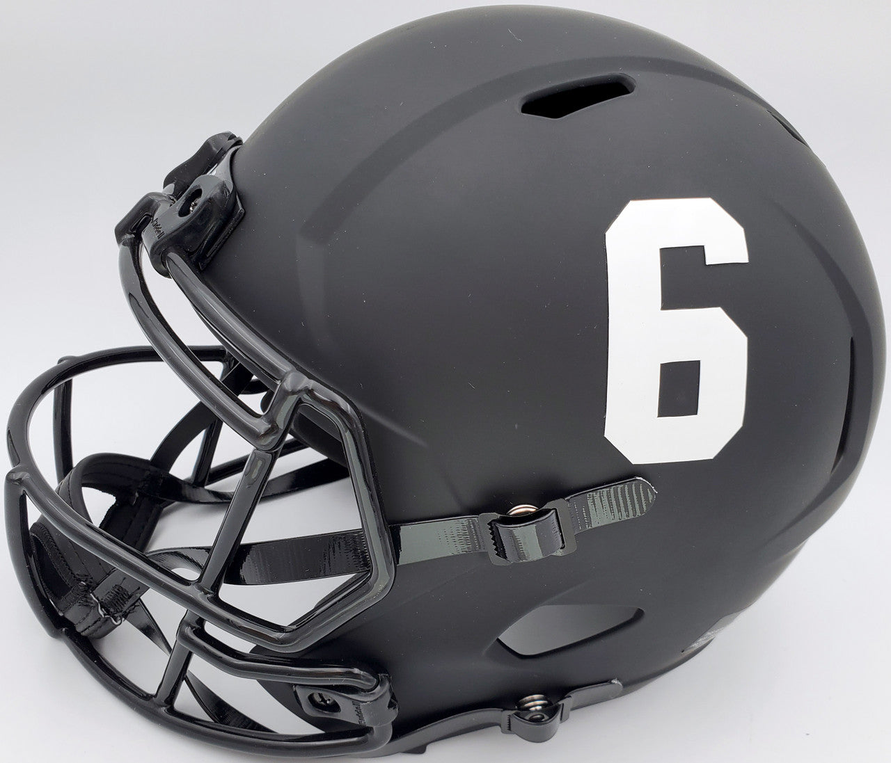 Devonta Smith Autographed Alabama Crimson Tide Eclipse Black Full Size Replica Speed Helmet "Heisman 2020" Beckett BAS Stock #191976