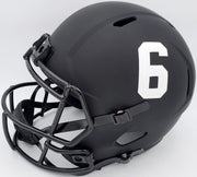 Devonta Smith Autographed Alabama Crimson Tide Eclipse Black Full Size Replica Speed Helmet Beckett BAS Stock #191975